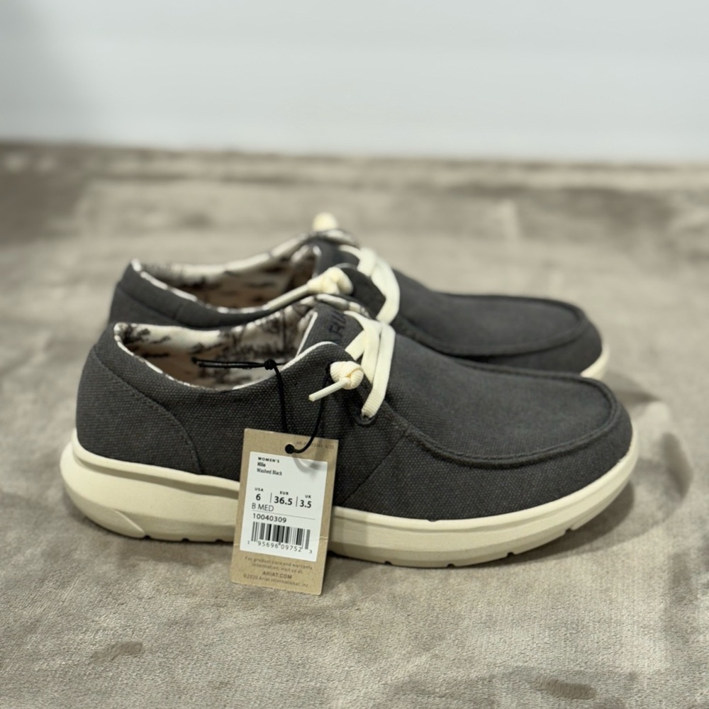 Ariat Gray Loafers Slip-Ons Casual Shoes - Picture 5 of 9